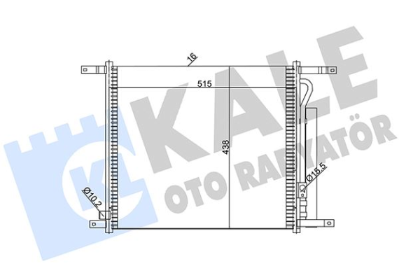 KLİMA RADYATÖRÜ KONDENSER CHEVROLET AVEO AL/AL 515x428x16