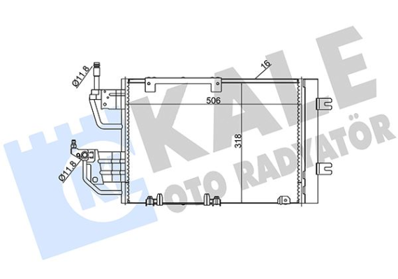 KLİMA KONDENSERİ ASTRA H CDTI-ZAFIRA B CDTI AL/AL 530x320x12