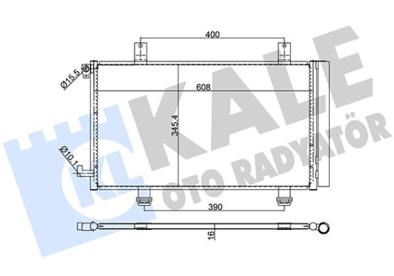 KLİMA KONDENSERİ FIAT SEDICI-SUZUKI SX4 GY AL-AL 629X360X16