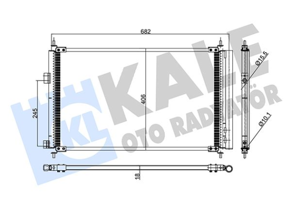 KLİMA KONDENSERİ TOYOTA RAV 4 III AL/AL 686x408x16