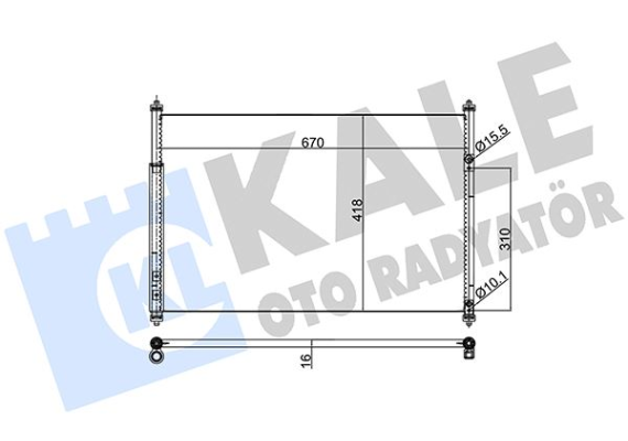 KLİMA KONDENSERİ SUZUKI GRAND VITARA II AL/AL 614x426x16