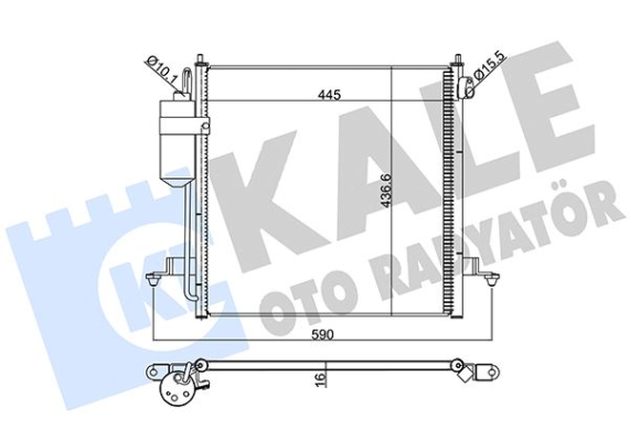 x KLİMA KONDENSERİ MITSUBISHI L200 AL/AL 467x513x16