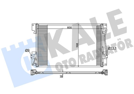 KLIMA RADYATORU C70 I 97 05-S70 96 00-V70 I 95 00 2.0 2.3 2.4 2.5 2.0-2.3-2.5 AL/AL 580X398X16