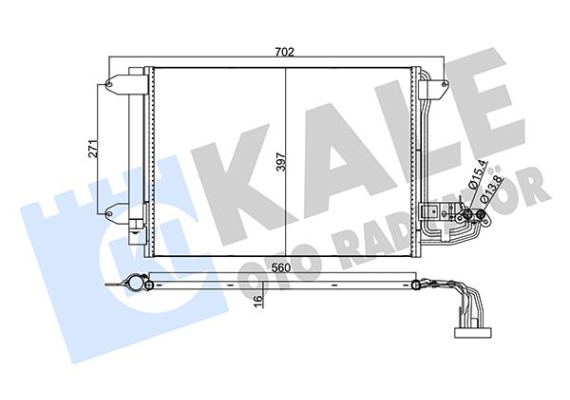 KLİMA KONDENSERİ A3-LEON-TOLEDO-OCTAVIA-CADDY III-GOLF V-VI-JETTA IV-TOURAN AL/AL 580x391x16