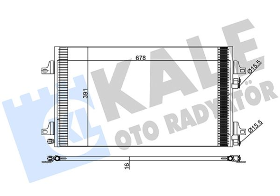 KLİMA KONDANSER RADYATÖRÜ RENAULT LAGUNA II 01 07 1.6 1.8 1.9dCi 2.0