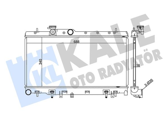 RADYATÖR IMPREZA-LEGACY III-OUTBACK AL-PL-BRZ 340X688X16
