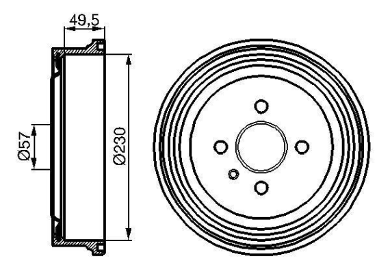 ARKA KAMPANA ASTRA G 98 09 COMBO C 01 11 ASTRA F SW 91 98 230x265x57x69x4DL 93189219