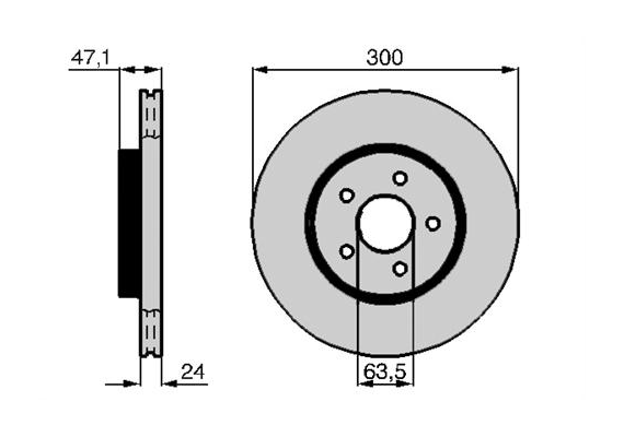 ON FREN DISK AYNASI MONDEO III 00 07 JAGUAR X TYPE 01 09 OLCU 300 24 5 BIJON