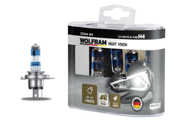 AMPUL 12V H4 60/55 P43t NIGHT VISION 150 FAZLA 20 BEYAZ IŞIK