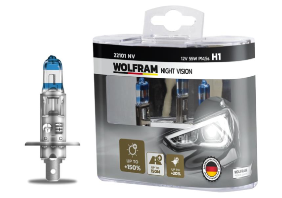 AMPUL 12V H1 55 P14.5s NIGHT VISION 150 FAZLA 20 BEYAZ IŞIK