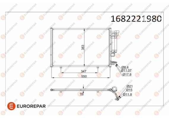 KLIMA RADYATORU KONDANSER FIESTA VI EURO 5 1.4TDCI 08 14