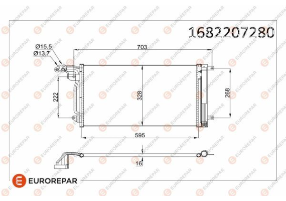 KLİMA KONDENSERİ VW POLO-AUDI A1-A1 SPORTBACK-SEAT IBIZA V-TOLEDO IV AL-AL