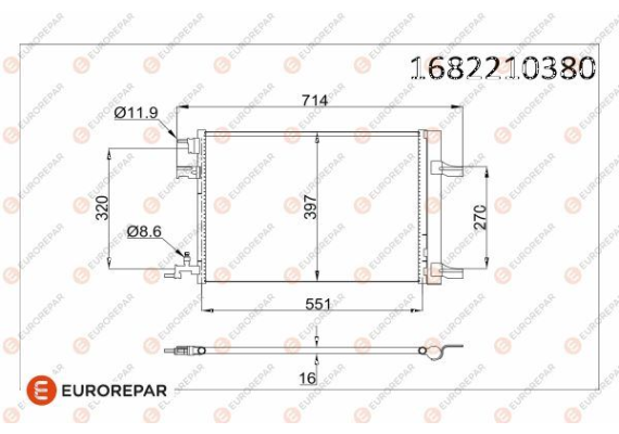KLİMA KONDENSERİ RADYATÖRÜ ASTRA J-ZAFIRA C-CRUZE 1.3-1.4-1.6-1.7-1.8
