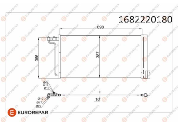 KLIMA RADYATORU KONDANSER FOCUS III 1.6TI 16V 11 C MAX GRAND C MAX 1.6TI 16V 1 BENZINLI
