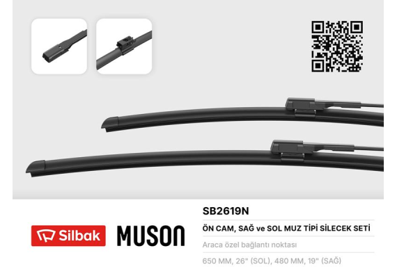 ÖN SİLECEK SÜPÜRGESİ MUZ TİPİ 650 480mm MERCEDES B-CLASS 246 MERCEDES EQA-CLASS 243 11-20