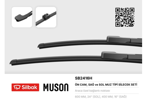 ÖN SİLECEK SÜPÜRGESİ MUZ TİPİ 600 400mm 3-SERİES COUPE E92 CABRİOLET E93 M3 06