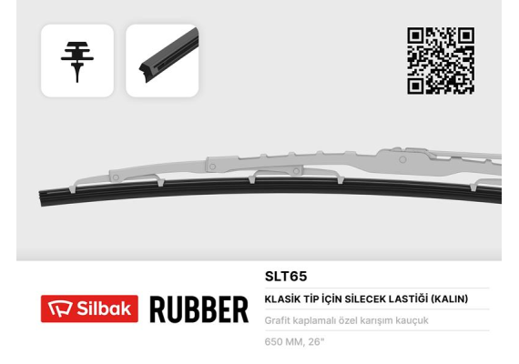 SİLECEK LASTİĞİ 650MM TEL TAKILAN