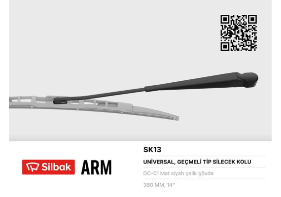 SİLECEK KOLU 385MM R12TX.GTS.TSW.TOROS YENİ MODEL KANCALI