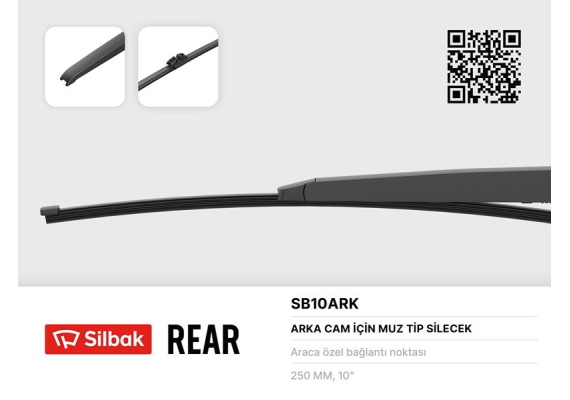 SİLECEK SÜPÜRGESİ ARKA MUZ TİPİ C5 III 02/08 CLIO IV 09/12 BOY:250MM