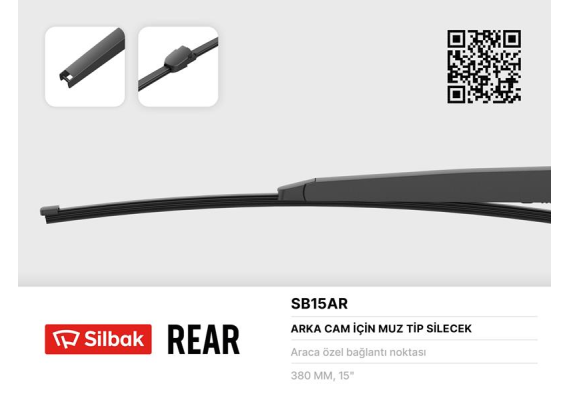 SİLECEK SÜPÜRGESİ ARKA MUZ TİPİ 380MM SEAT IBİZA V 6J5 03/8 . IBİZA V ST 6J8 03/10