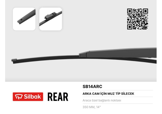 SİLECEK SÜPÜRGESİ ARKA MUZ TİPİ 350mm LEON III 09/12
