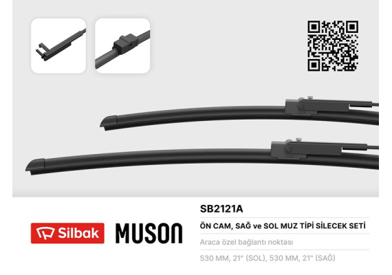 SİLECEK SÜPÜRGESİ 530/530mm MUZ TİPİ AUDI TT 03-06