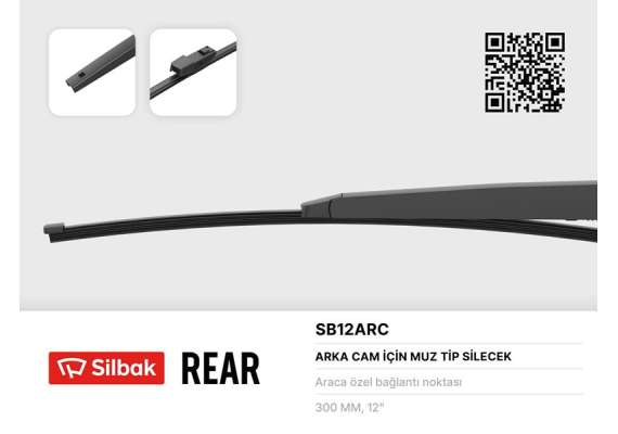 SİLECEK SÜPÜRGESİ ARKA MUZ TİPİ 300MM VW POLO 7 06/17
