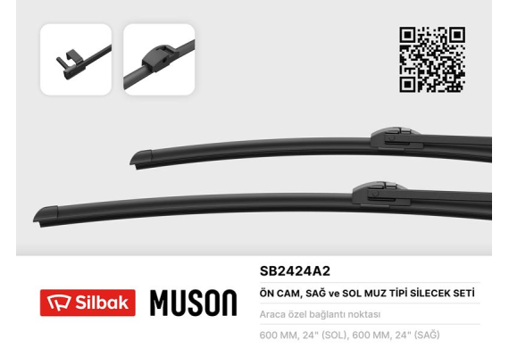 SİLECEK SÜPÜRGESİ 600/600MM MUZ TİPİ MERCEDES BENZ C-CLASS W204 01/07