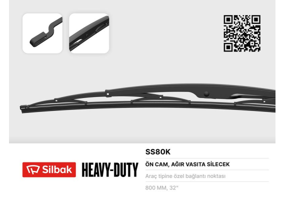 SİLECEK SÜPÜRGESİ 800MM IVECO EUROCITY E50.14 KANCALI TİP