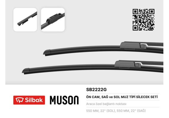 SİLECEK SÜPÜRGESİ 550/550mm MUZ TİPİ AUDI A6 04/05