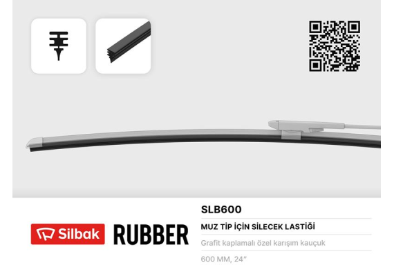 MUZ TİPİ SİLECEKLERE UYGUN LASTİK 600MM
