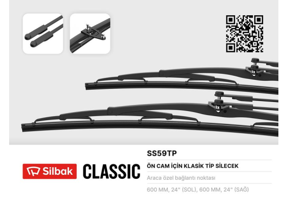 SİLECEK SÜPÜRGESİ 600MM MERCEDES 302 - ISUZU YARIM OTOBUS