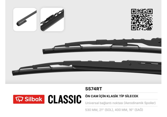 SİLECEK SÜPÜRGESİ 530/400mm RÜZGARLIKLI DAEWOO CHEVROLET MATIZ