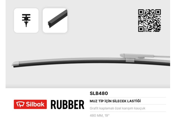 MUZ TİPİ SİLECEKLERE UYGUN LASTİK 480MM