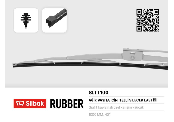 SILECEK LASTIGI 1000mm TELİ ÜZERİNDE OTOBUSLER ICIN SILECEK LASTIGI