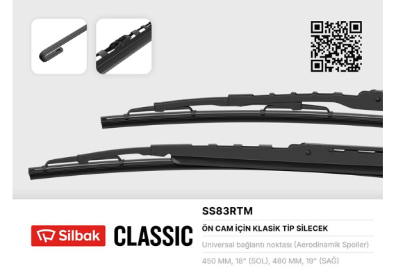 SİLECEK SÜPÜRGESİ 450/480mm RÜZGARLIKLI MINICOOPER CABRIO
