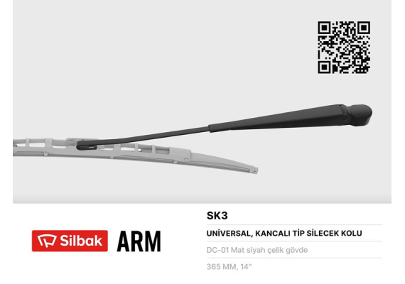 SİLECEK KOLU 380MM R12TX.GTS.TSW-TOROS ESKİ MODEL KANCALI