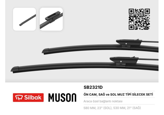 SİLECEK SÜPÜRGESİ 580/530mm MUZ TİPİ KNG II 01/08