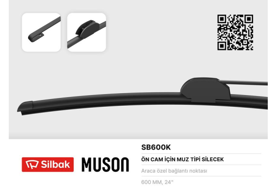 SİLECEK SÜPÜRGESİ 600mm MUZ TİPİ DAF CF65/75/85 F65/75/85 MAN F2000 MERCEDENZ BENZ