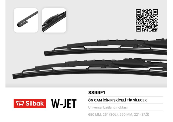 SİLECEK SÜPÜRGESİ 650 550MM METAL TİP FISKİYELİ SİLECEK MERCEDES VITO 95-03