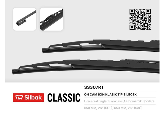 SİLECEK SÜPÜRGESİ 650/650MM RÜZGARLIKLI P307 YM