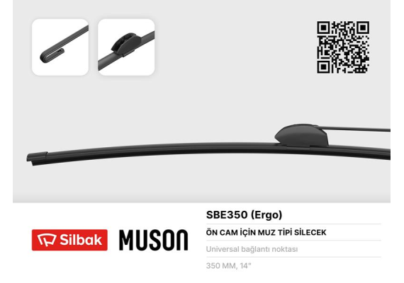 SİLECEK SÜPÜRGESİ MUZ TİPİ 350mm ÜNİVERSAL KANCALI ERGONOMİK