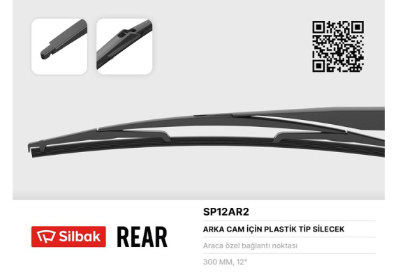 SİLECEK SÜPÜRGESİ ARKA PLASTIK TIP 300mm C4-FIESTA VI- 02 FOCUS II/III SW-MONDEO IV-PICANTO-QASHQAI