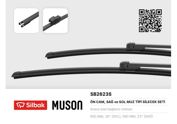SİLECEK SÜPÜRGESİ 650/580MM MUZ TİPİ BMW 5 SERISI E39 OZEL DIZAYN