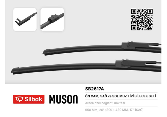 ÖN SİLECEK SÜPÜRGESİ 650/430MM MUZ TİPİ FOCUS II 04 11 P207 06 12