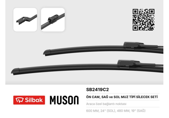 SİLECEK SÜPÜRGESİ 600/480MM MUZ TİPİ JETTA IV-PASSAT-VARIANT-ALLTRACK 02/11
