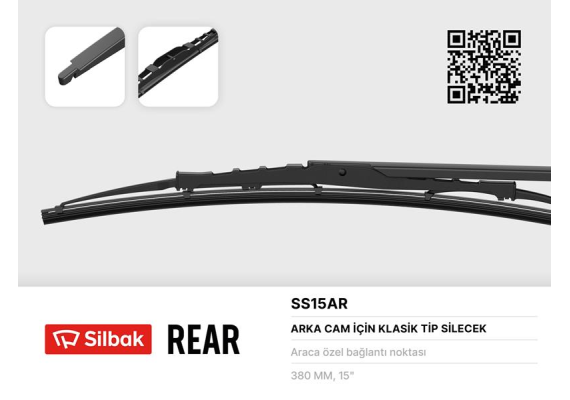 SİLECEK SÜPÜRGESİ ARKA 380mm FORD FOCUS II 07/04 01/06