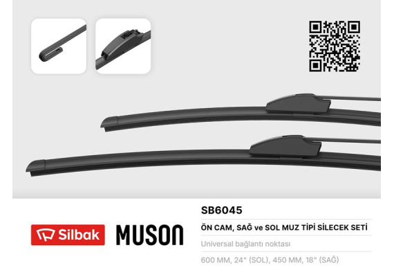 SİLECEK SÜPÜRGESİ 600/450mm MUZ TİPİ C2 03 C3 02 MGN II 02-05 SANTA FE 07 SORENTO 02