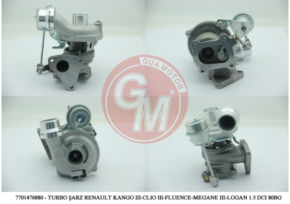 TURBO ŞARJ RENAULT KANGO DACIA LOGAN LOGAN MCW 1.5 DCI 80-85BG