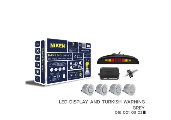 PARK SENSÖRÜ LED EKRAN VE TURKCE UYARI GRİ 22MM